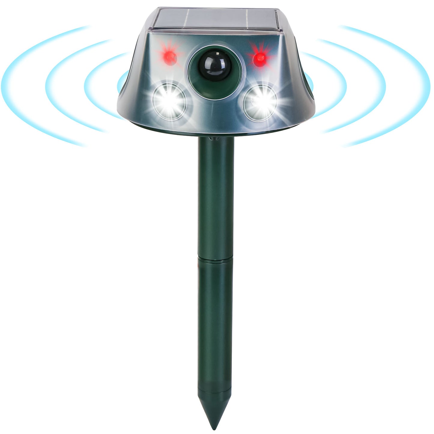 Ultrasonic Solar Animal Repeller with Motion Sensor - 1Pc