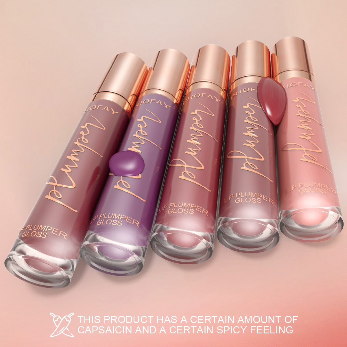 Shiny Lip Plumper Gloss - Hydrating High-Shine Volumizing Lip Makeup