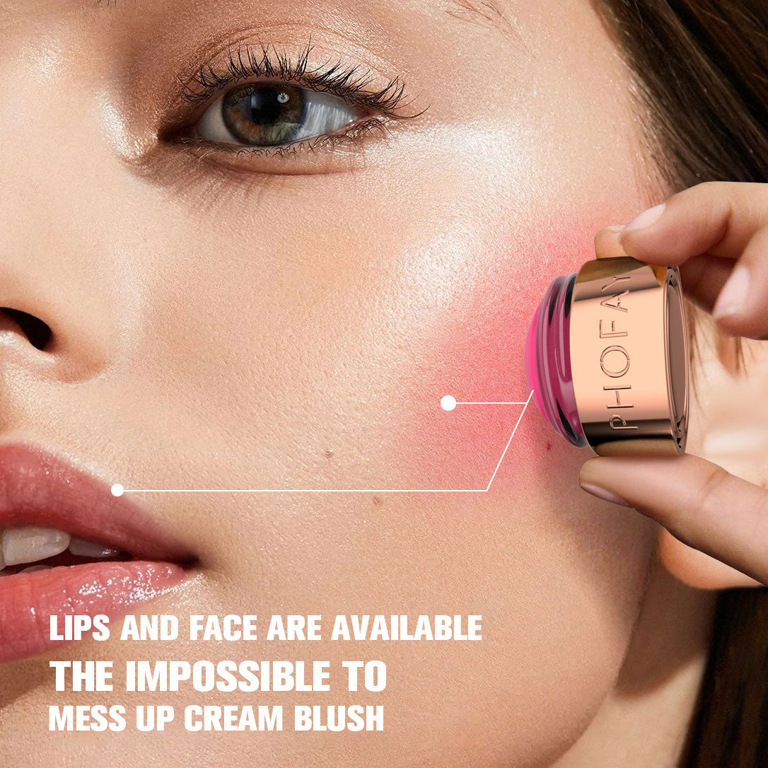 Long-Lasting Mousse Blush Cream - Lightweight Blendable Cheek & Lip Tint