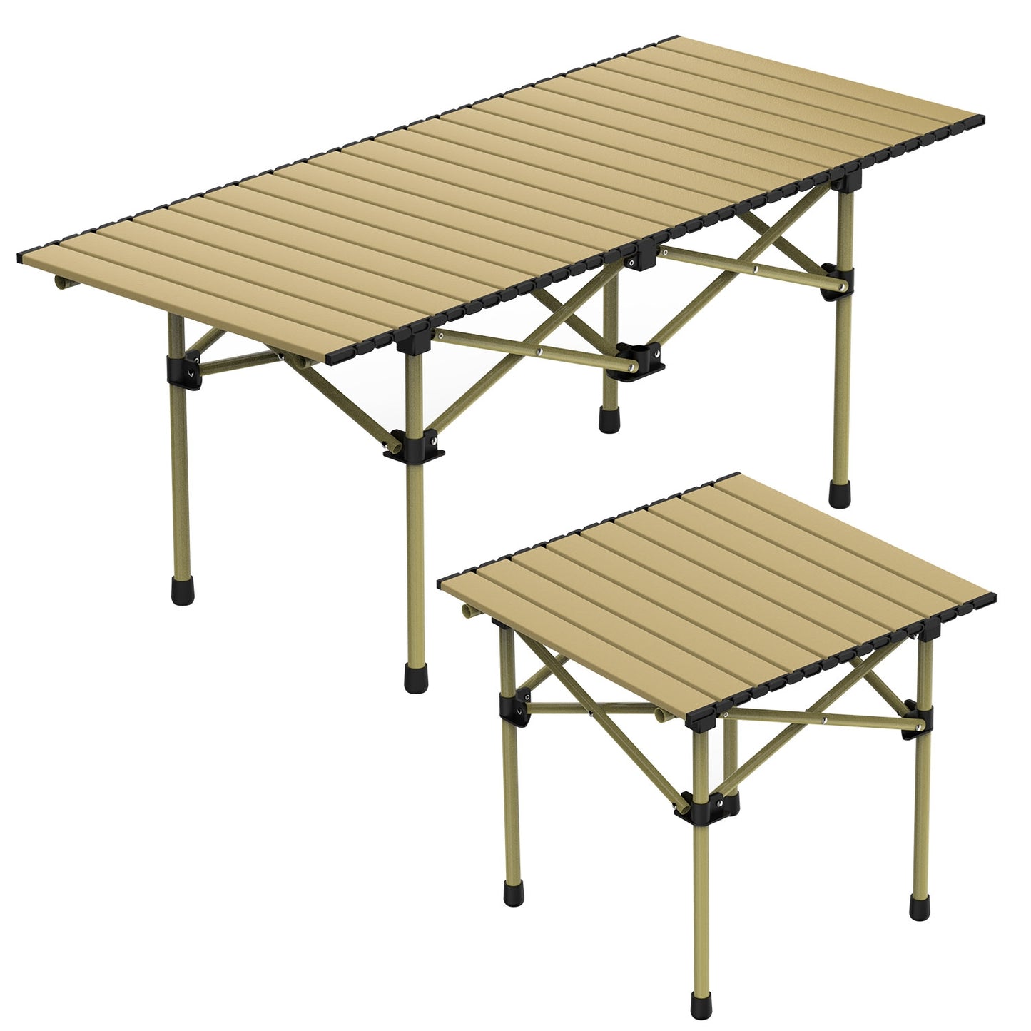 Portable Folding Camping Table - Lightweight Carbon Steel, Multiple Sizes