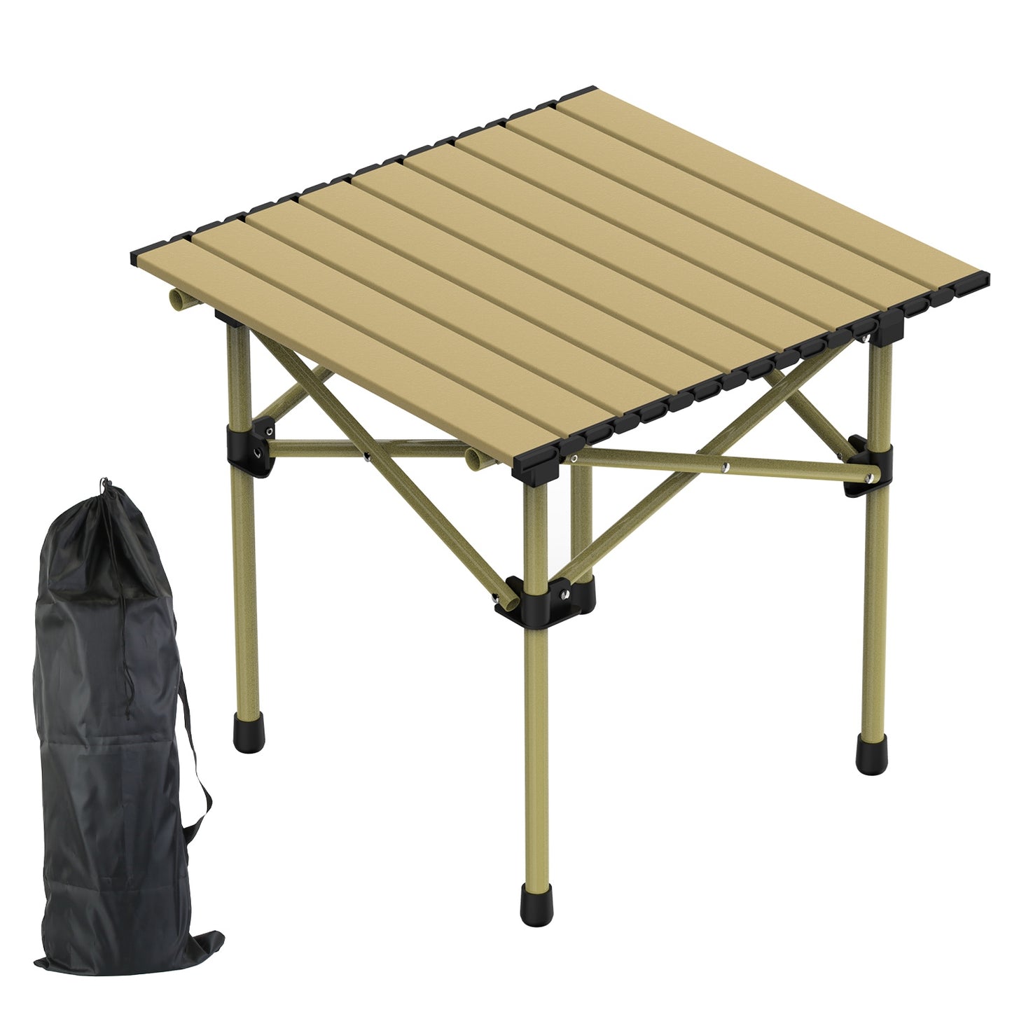 Portable Folding Camping Table - Lightweight Carbon Steel, Multiple Sizes