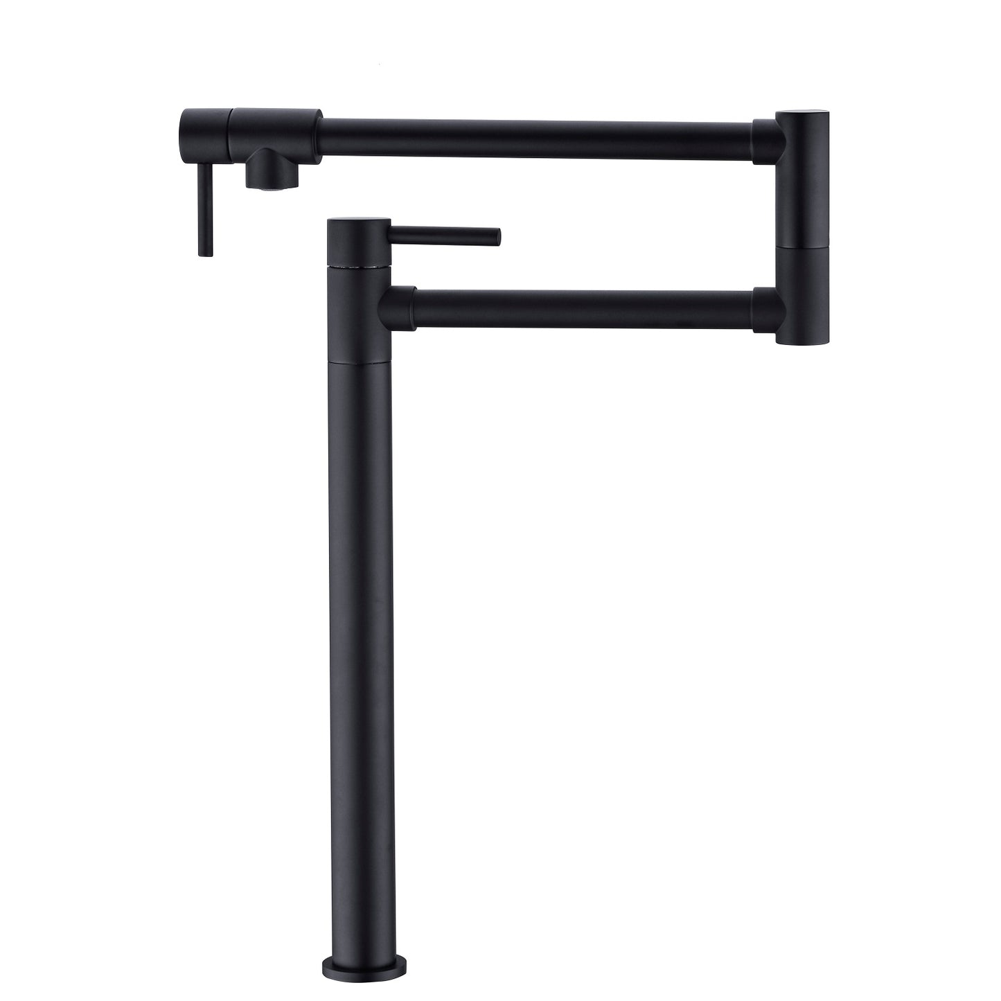 Modern Pot Filler Faucet with Extended Handle - Matte Black