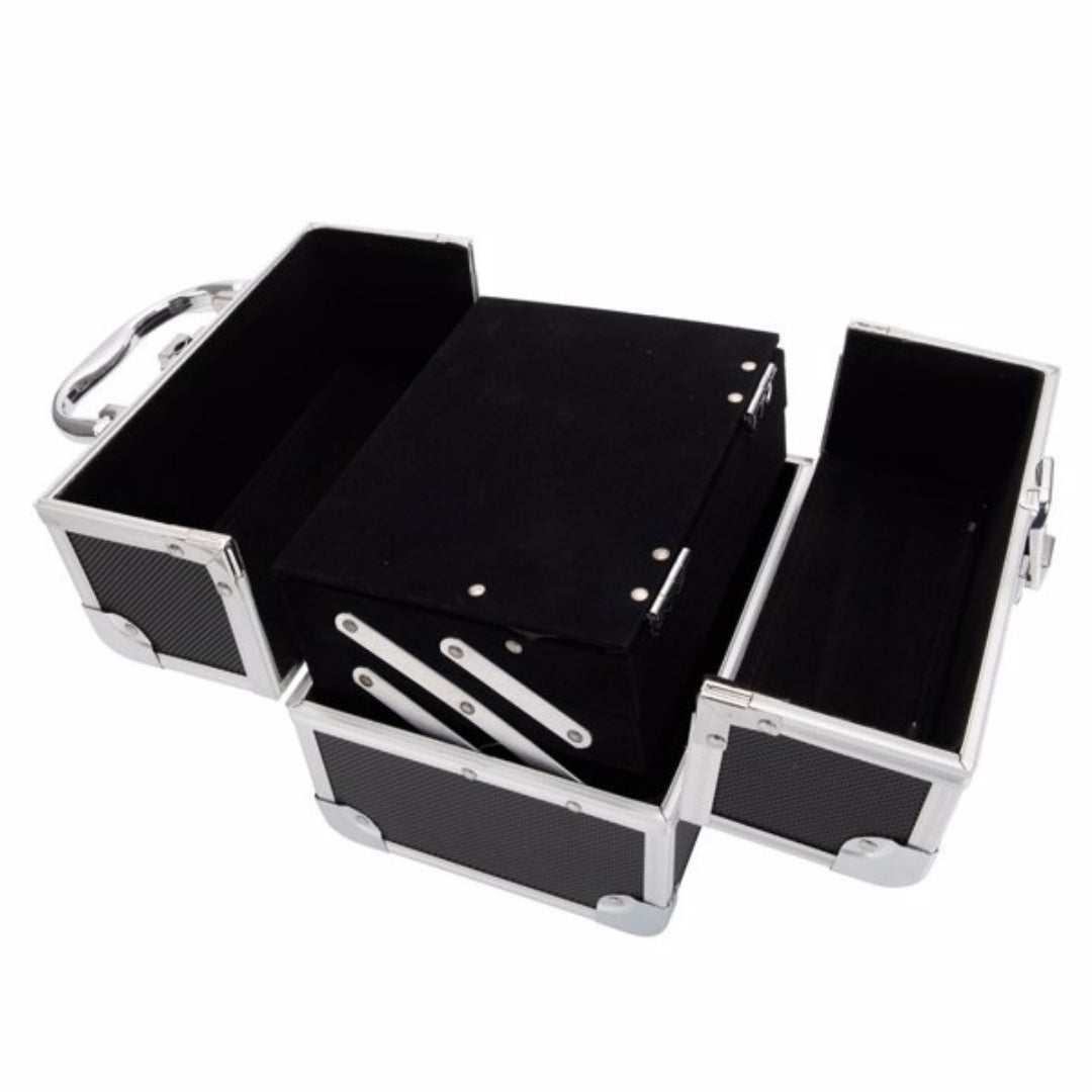 Portable Makeup Storage Bag with Mirror & Jewelry Compartment