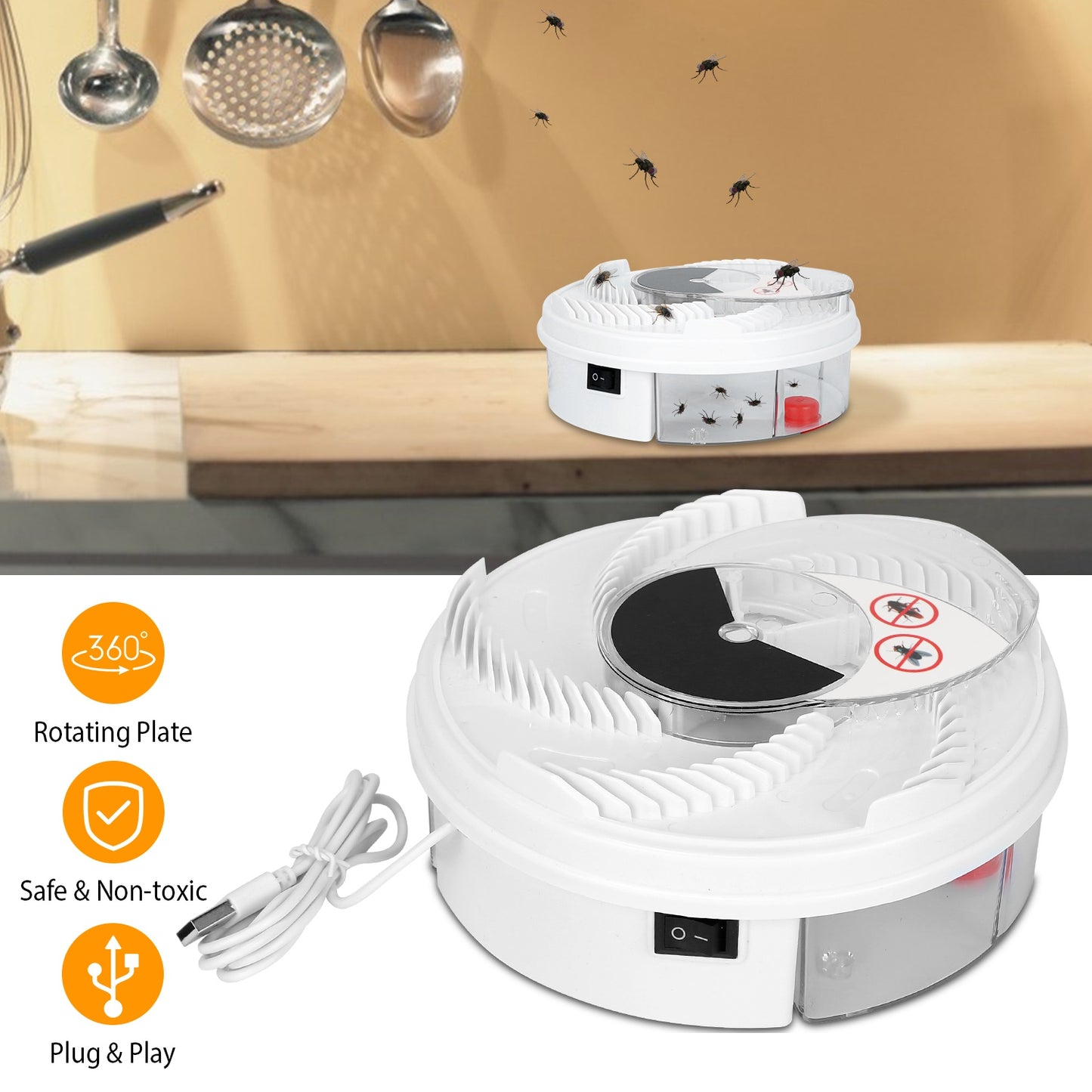 Electric Fly Trap - USB Powered Automatic Pest Control Tool