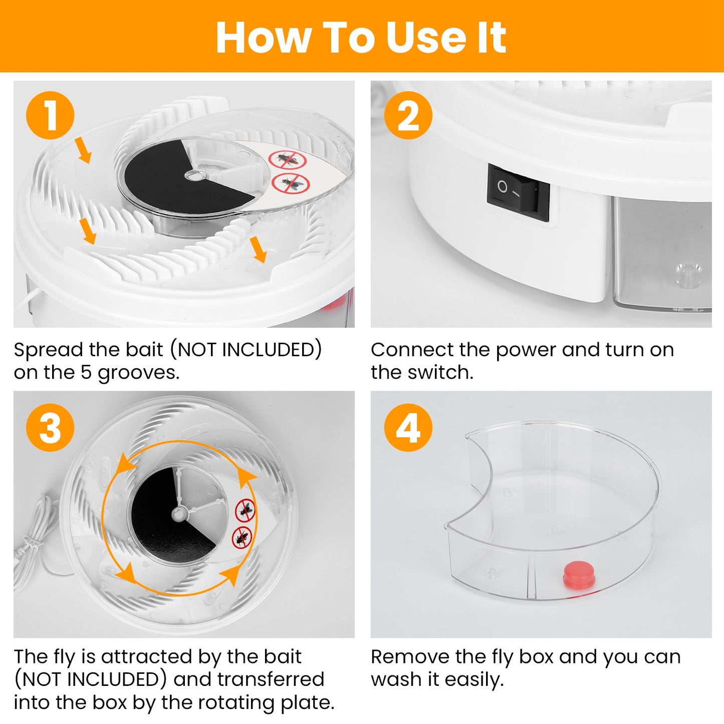 Electric Fly Trap - USB Powered Automatic Pest Control Tool