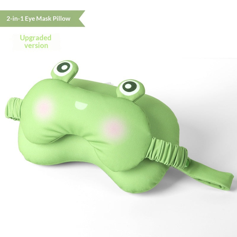 Foam Particle Nap Pillow & Eye Mask Set for Travel & Office Comfort