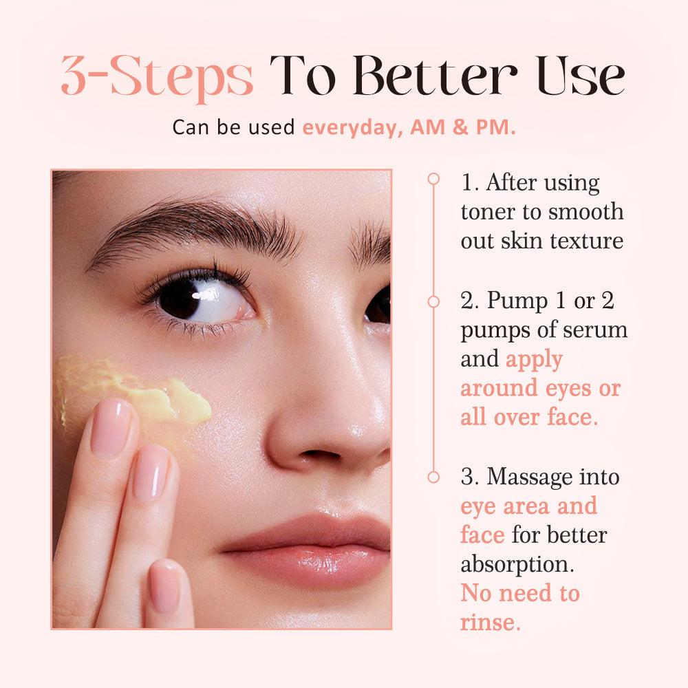 Retinol Eye Cream for Wrinkles and Dark Circles - Ginseng & Pink Peptide Options