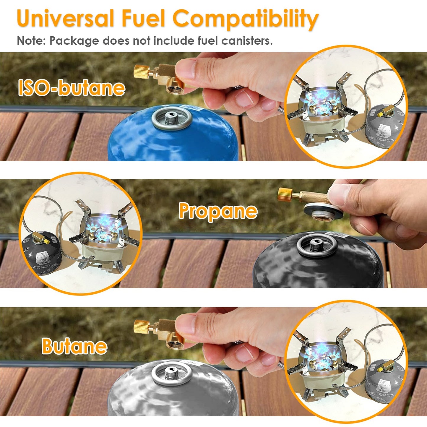 13000W Portable Windproof Camping Stove with Flame Control