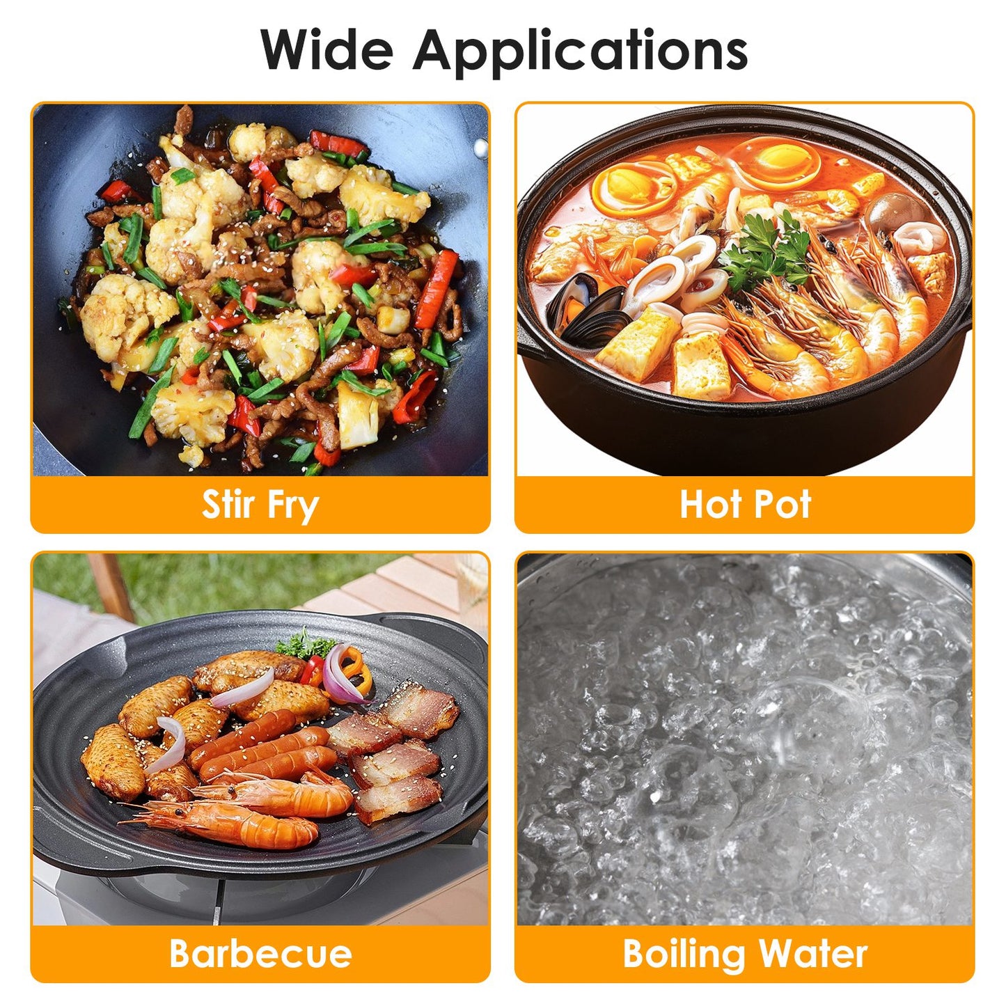 13000W Portable Windproof Camping Stove with Flame Control