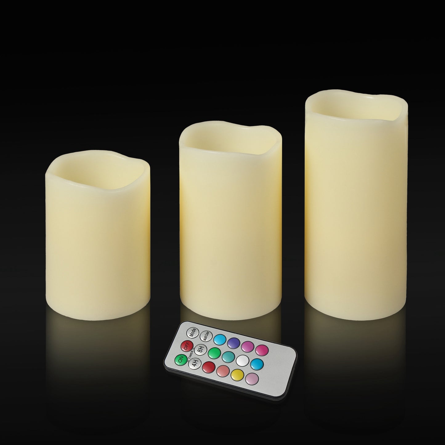 6Pc LED Flameless Candles Set with Remote Control & Timer