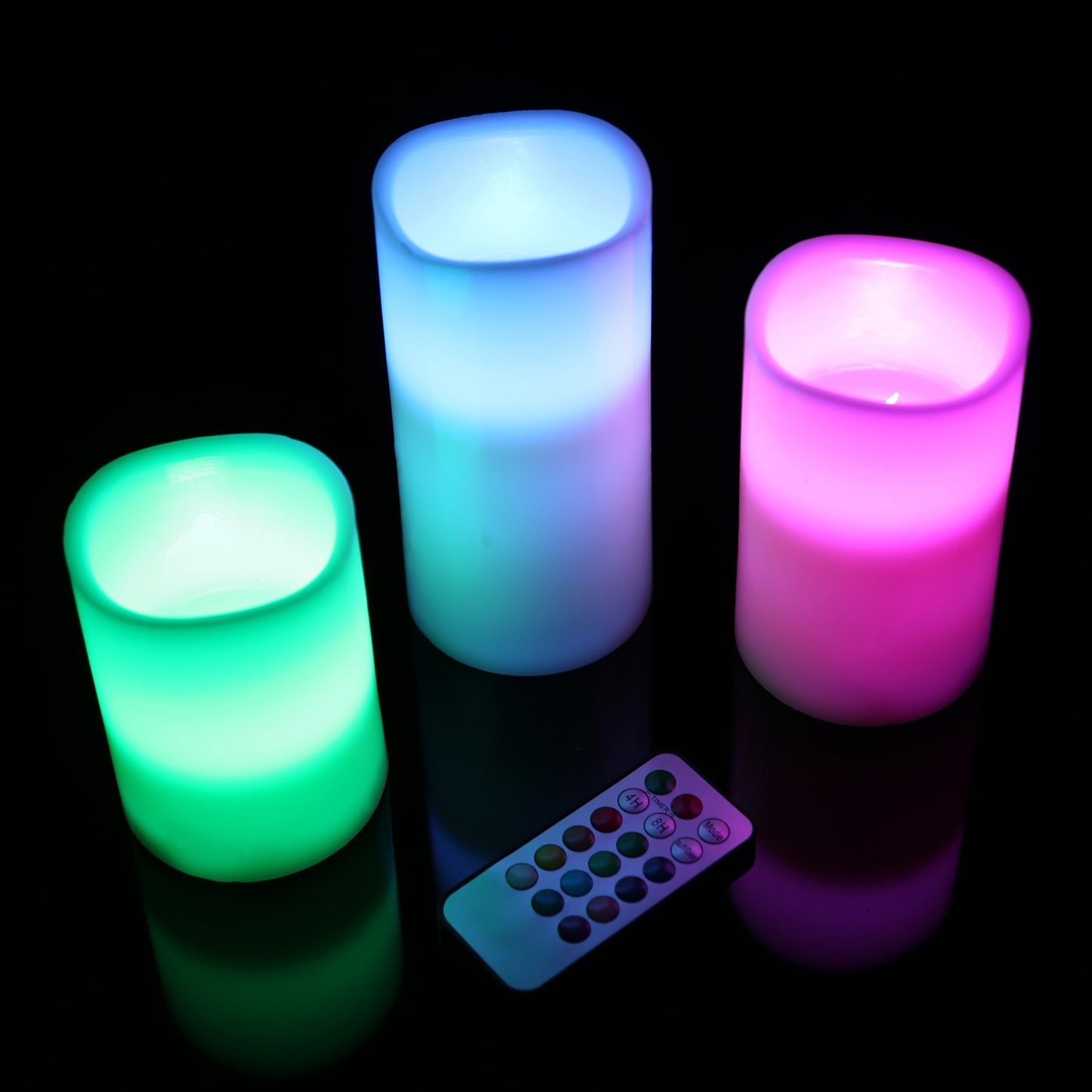6Pc LED Flameless Candles Set with Remote Control & Timer