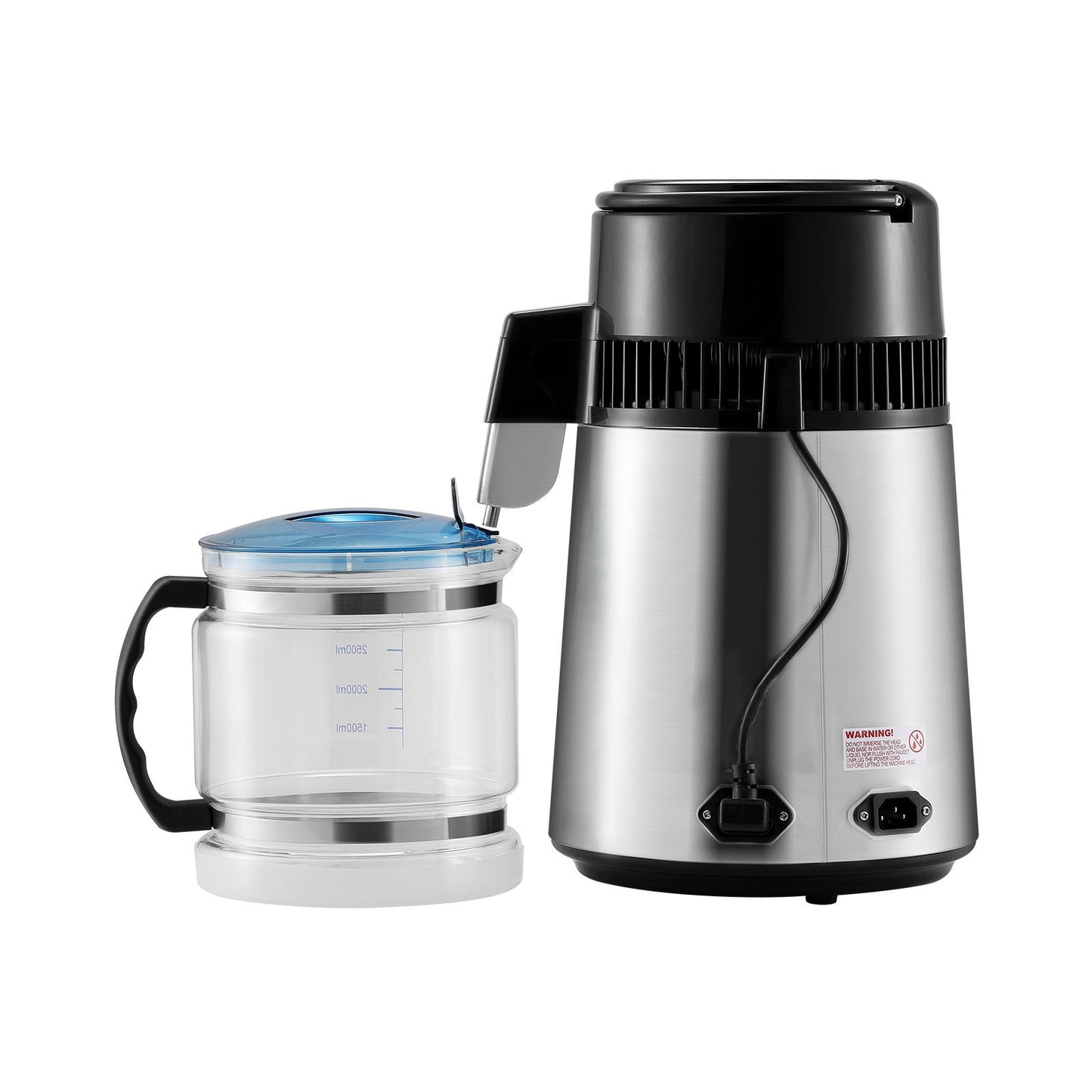 4L Countertop Water Distiller with Stainless Steel Interior and 750W Power - Pure Water Maker for Home