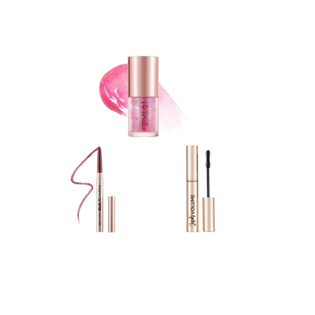 Volumizing Mascara and Lip Care Makeup Set - Waterproof & Moisturizing