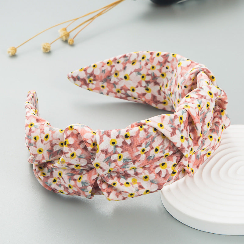 Boho Daisy Pleated Chiffon Headband