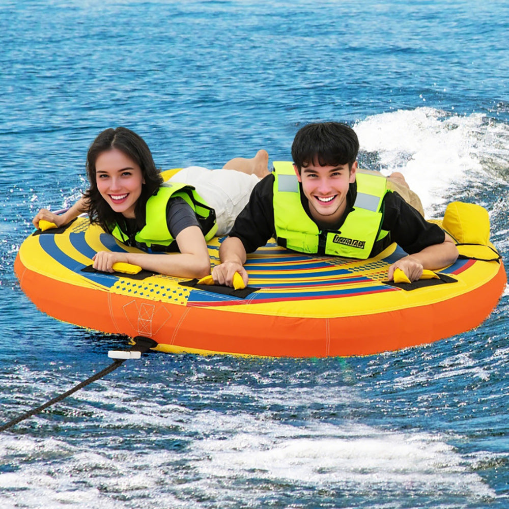 Inflatable Towable Tube for 1-2 Riders - 340 lbs Capacity