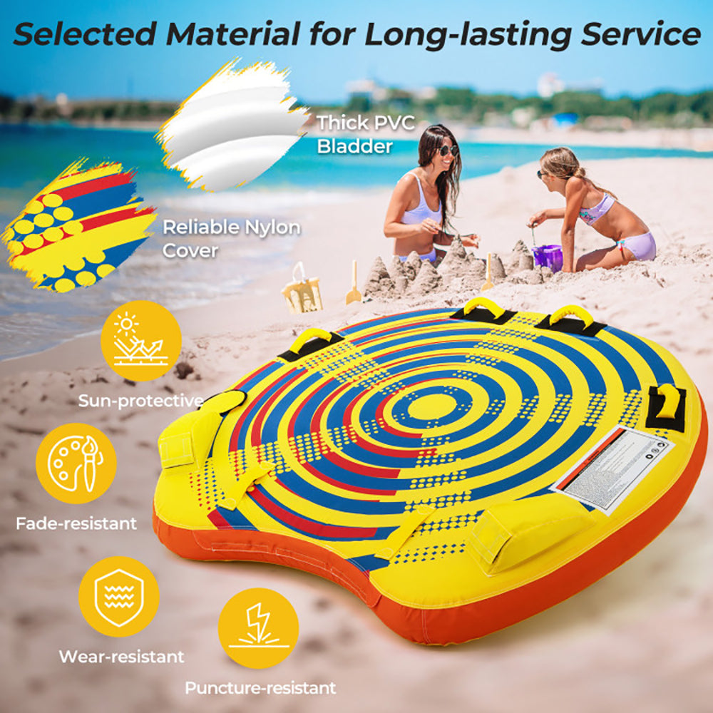 Inflatable Towable Tube for 1-2 Riders - 340 lbs Capacity