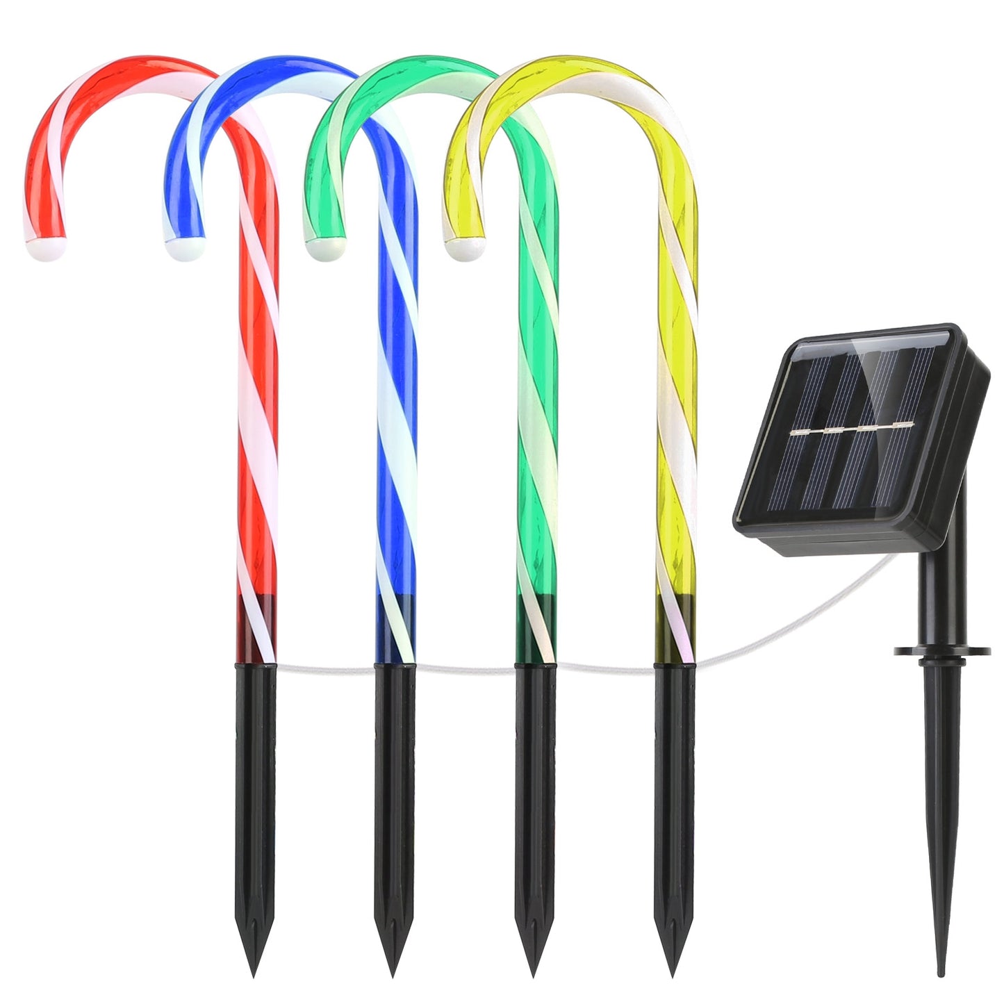 Solar Candy Cane Light - IP55 Waterproof Outdoor Christmas Decoration