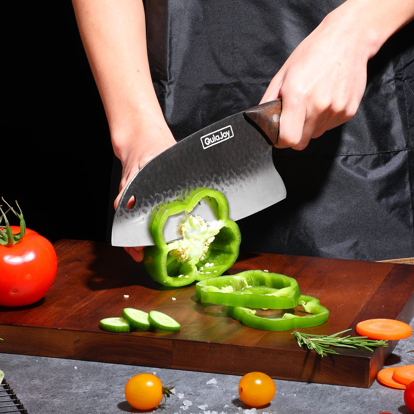 High Carbon Stainless Steel Meat Cleaver Knife - 7.3 Inch Professional Chef Knife