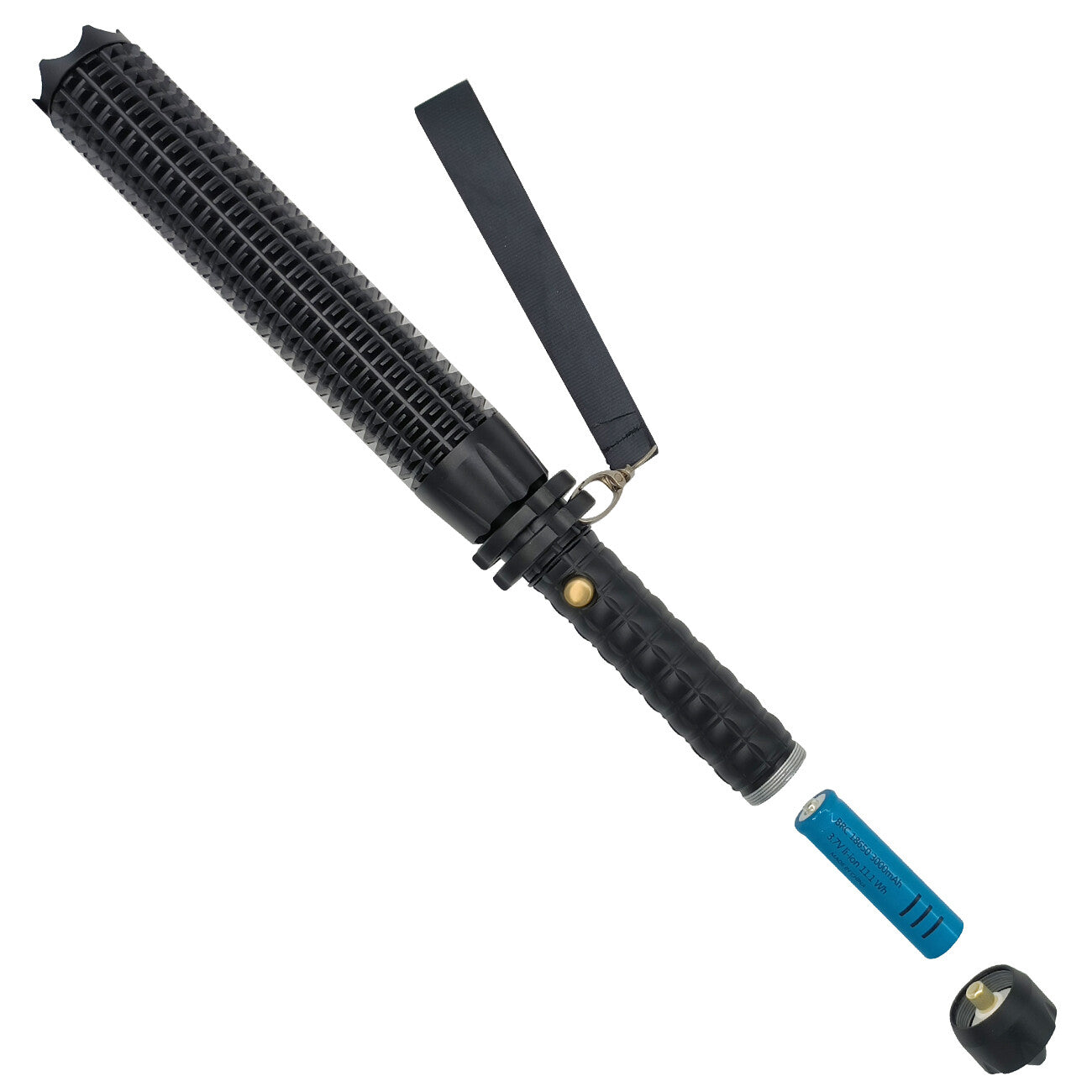 Rechargeable LED Flashlight with Zoom & Emergency Hammer - Waterproof Work Light