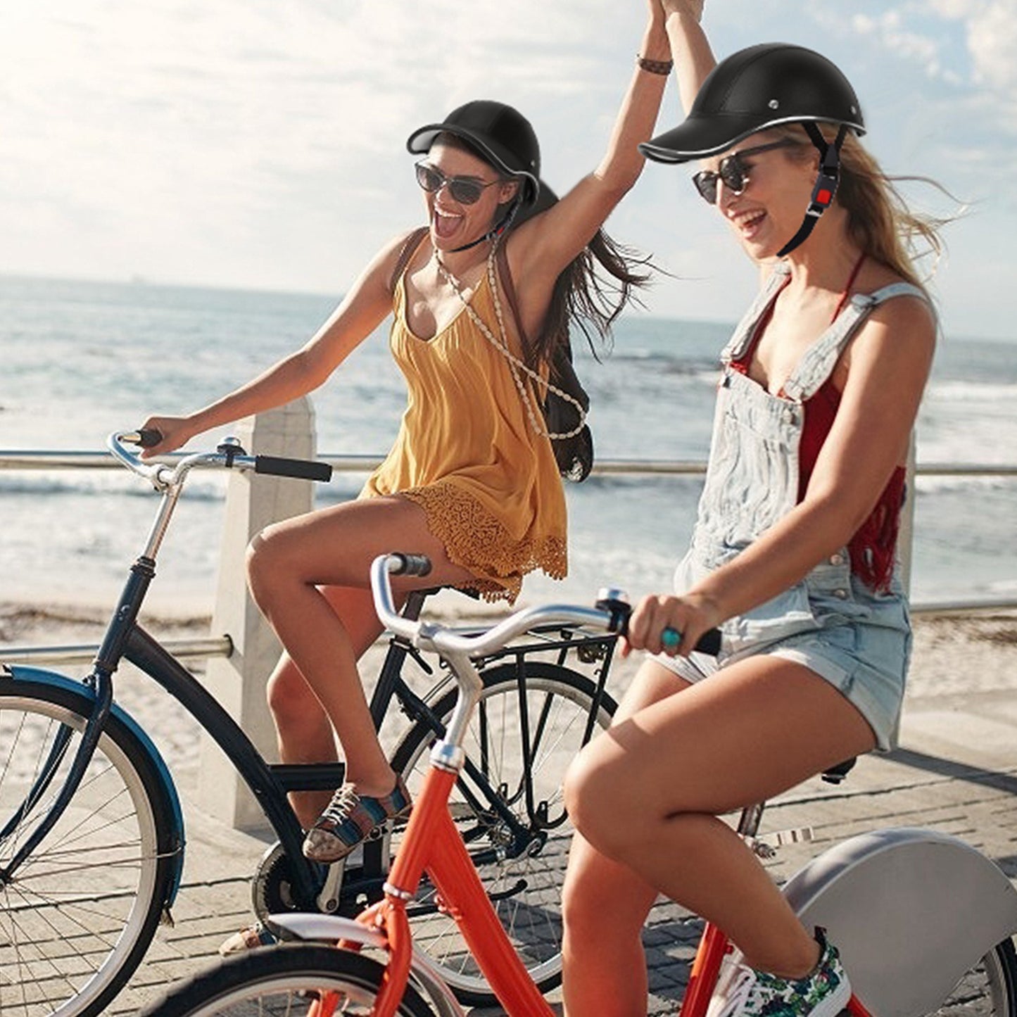 Adjustable Safety Bicycle Helmet with Sunshade & Anti-UV Protection