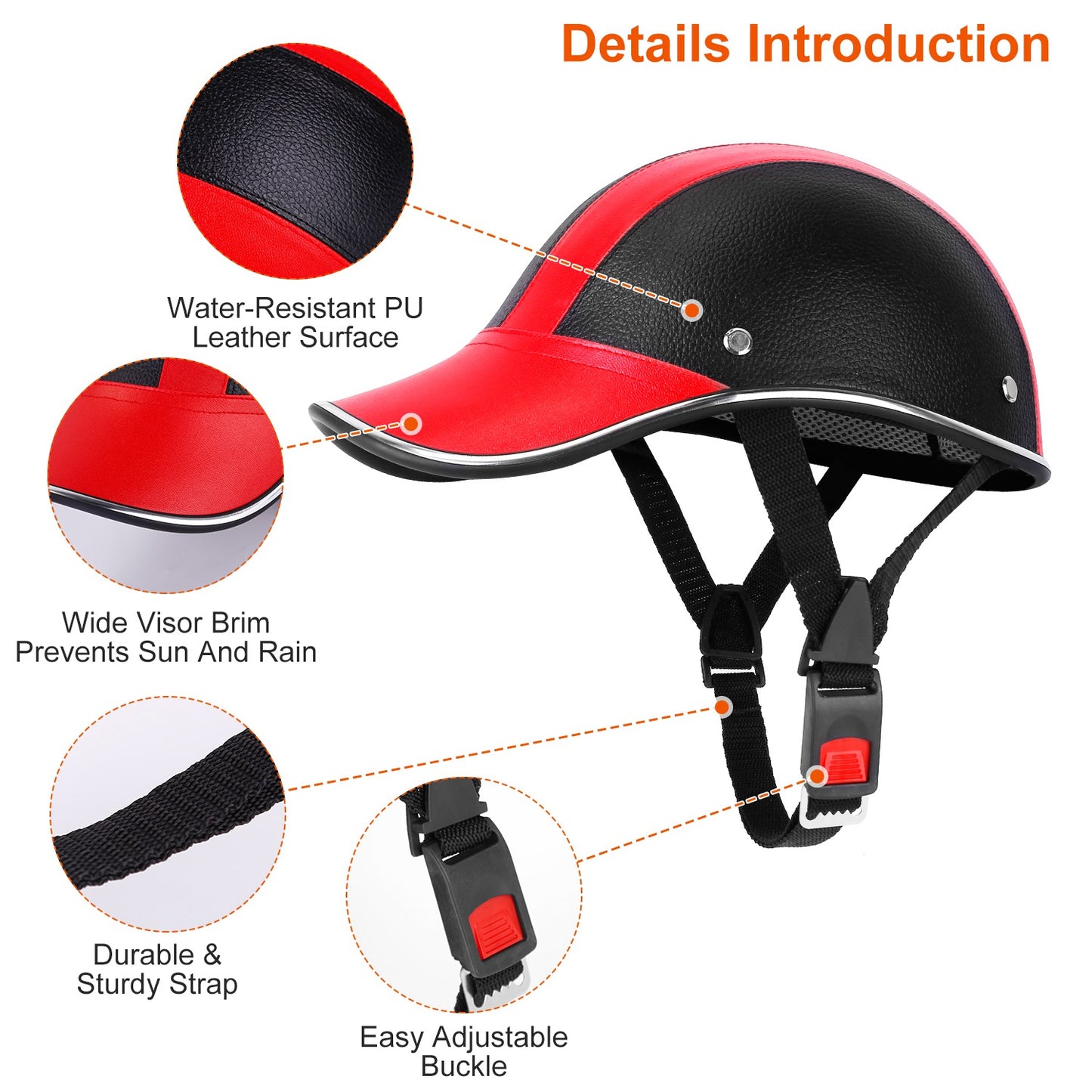 Adjustable Safety Bicycle Helmet with Sunshade & Anti-UV Protection