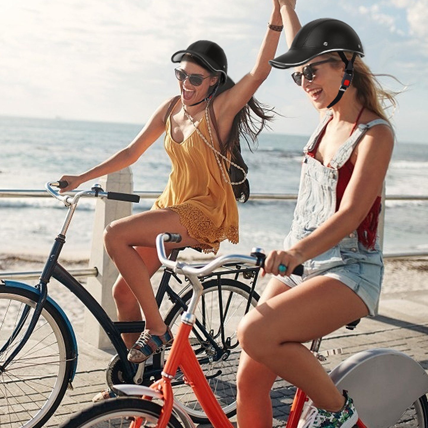 Adjustable Safety Bicycle Helmet with Sunshade & Anti-UV Protection