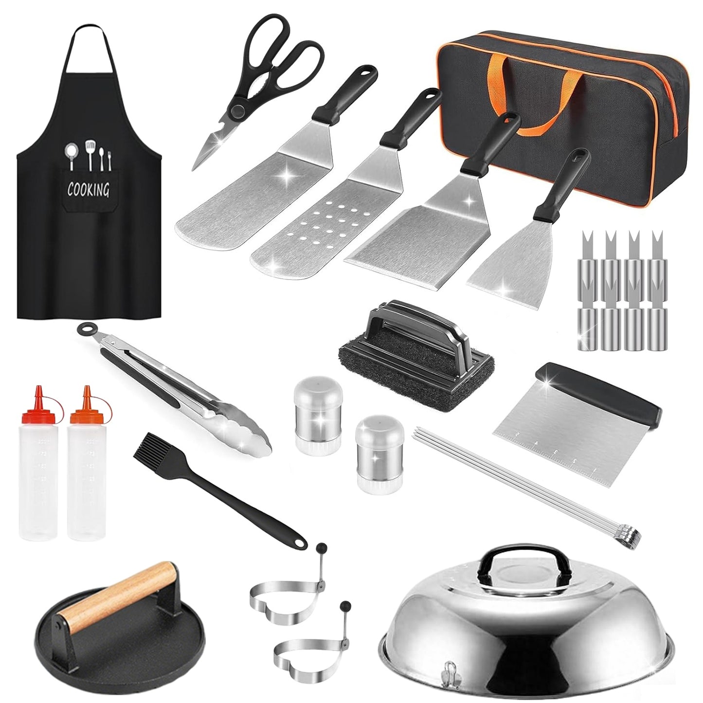 31-Piece Griddle Accessories Kit with Spatulas & Storage Bag