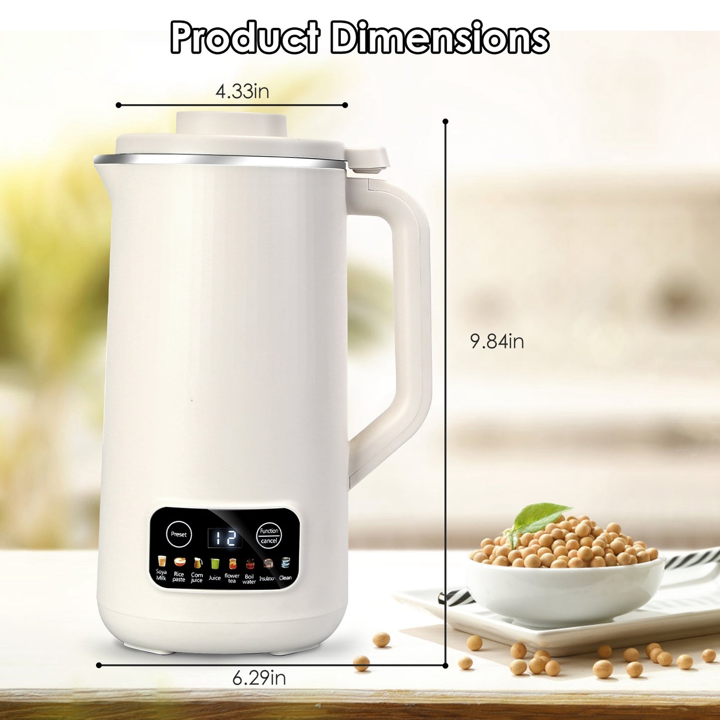 27OZ Soy Milk Maker - Automatic Nut Milk Machine with Self-Cleaning