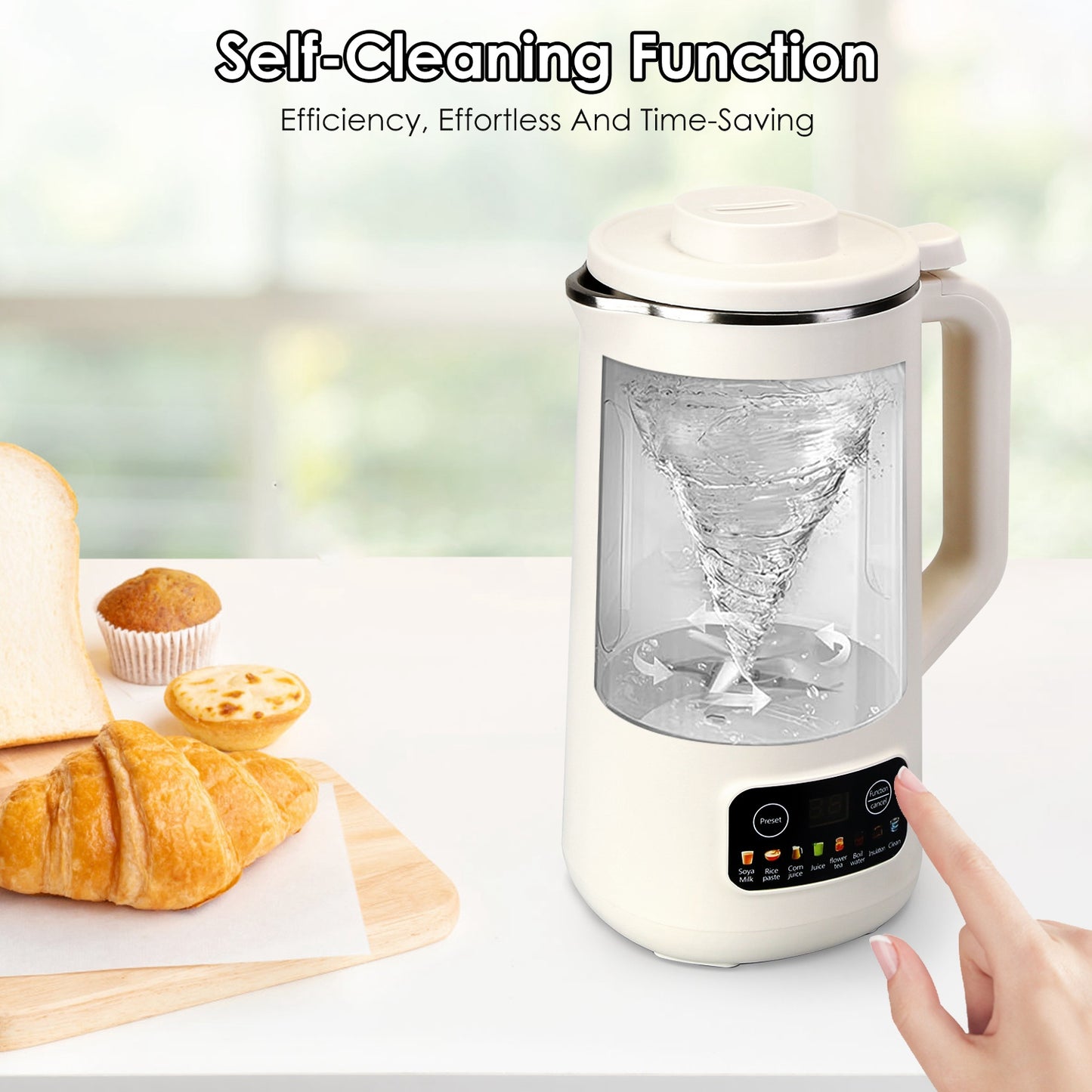 27OZ Soy Milk Maker - Automatic Nut Milk Machine with Self-Cleaning