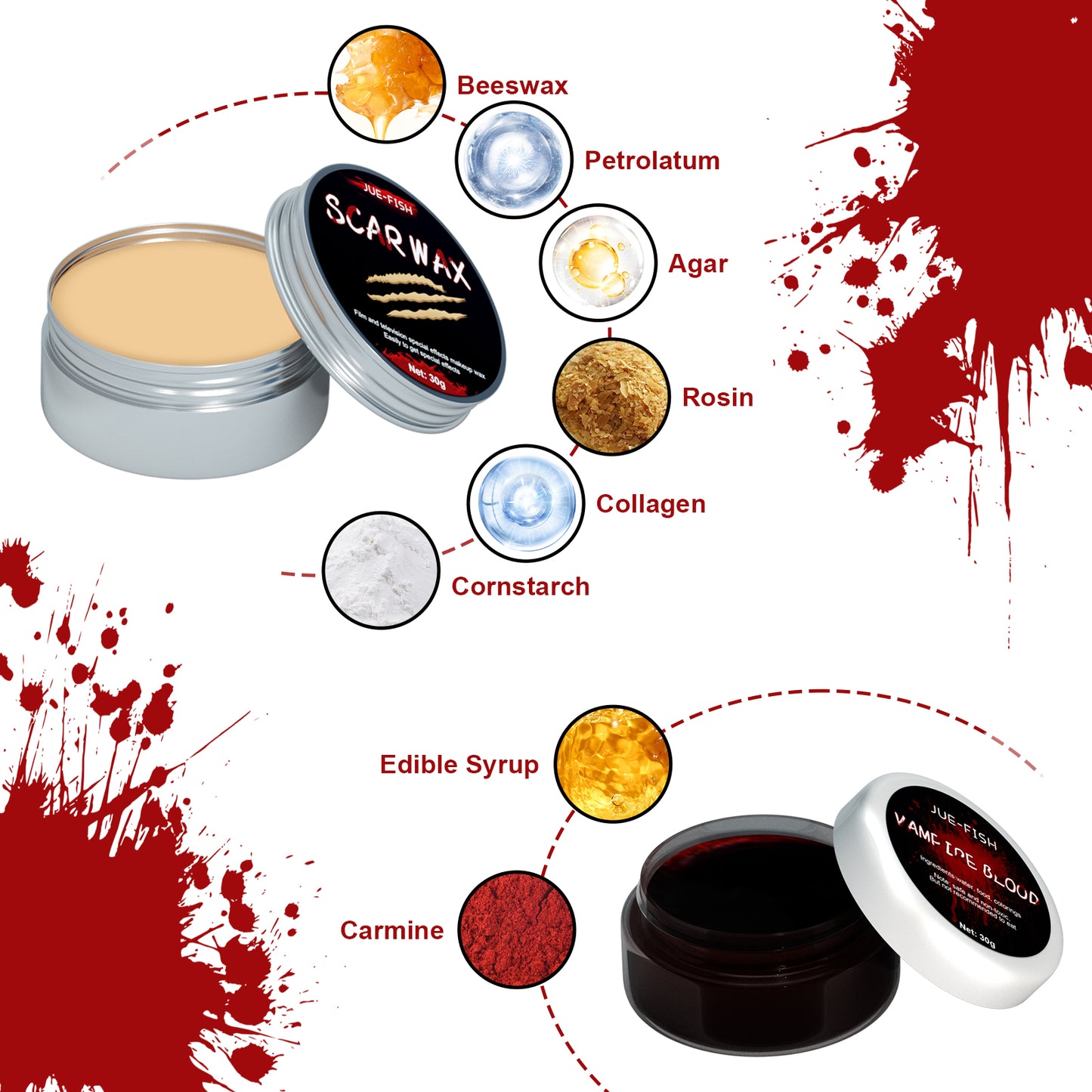 Halloween Makeup Kit for Realistic Wounds and Scars