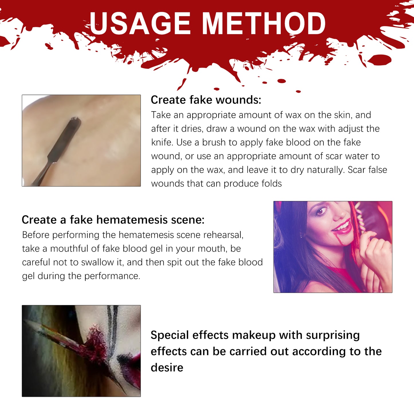 Halloween Makeup Kit for Realistic Wounds and Scars