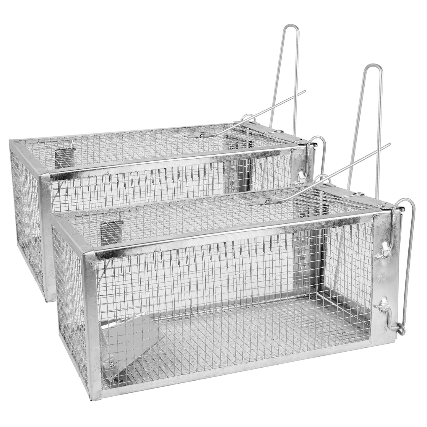 Humane Live Rodent Trap Cage - Galvanized Iron, 1 or 2 Pack Options