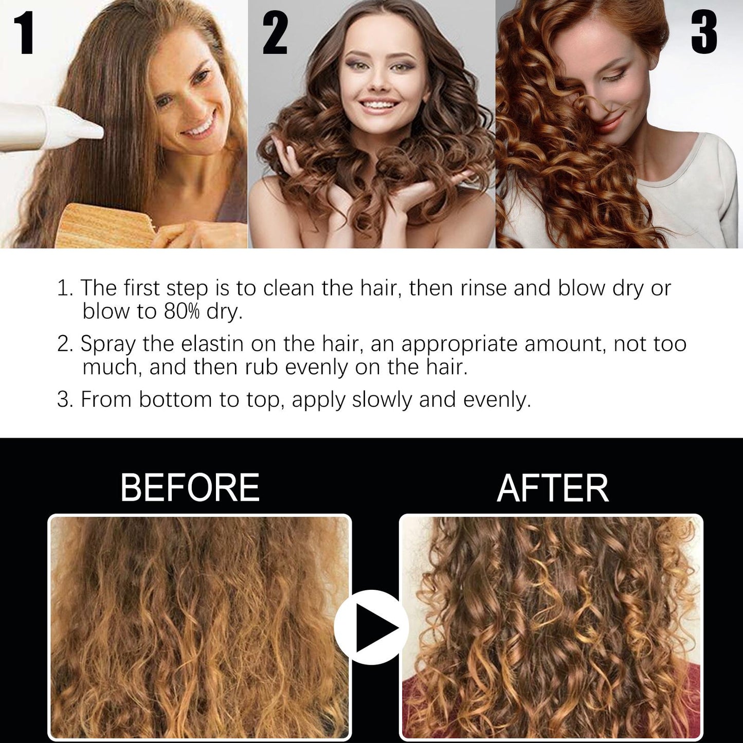 Volumizing Hair Setting Spray - Long-Lasting Hold & Moisturizing Formula, 100ml
