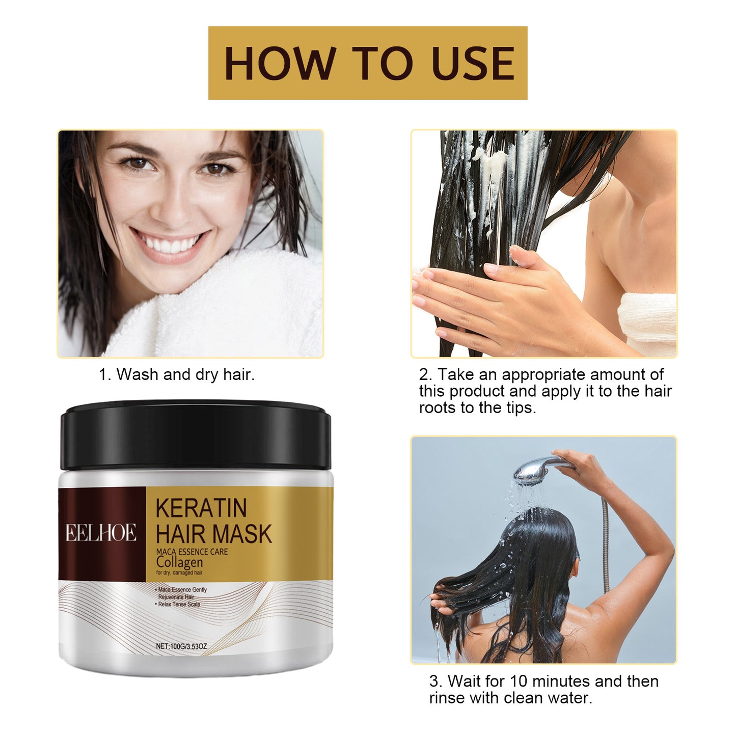 Deep Repair Moisturizing Hair Mask for Damaged and Dry Hair