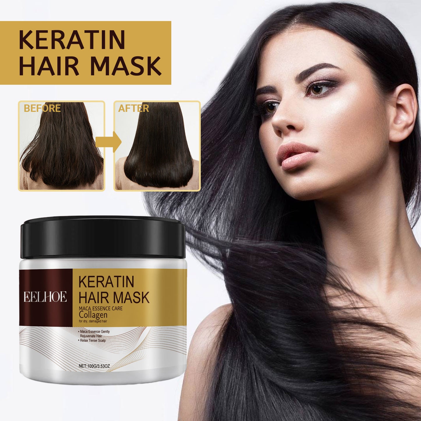 Deep Repair Moisturizing Hair Mask for Damaged and Dry Hair