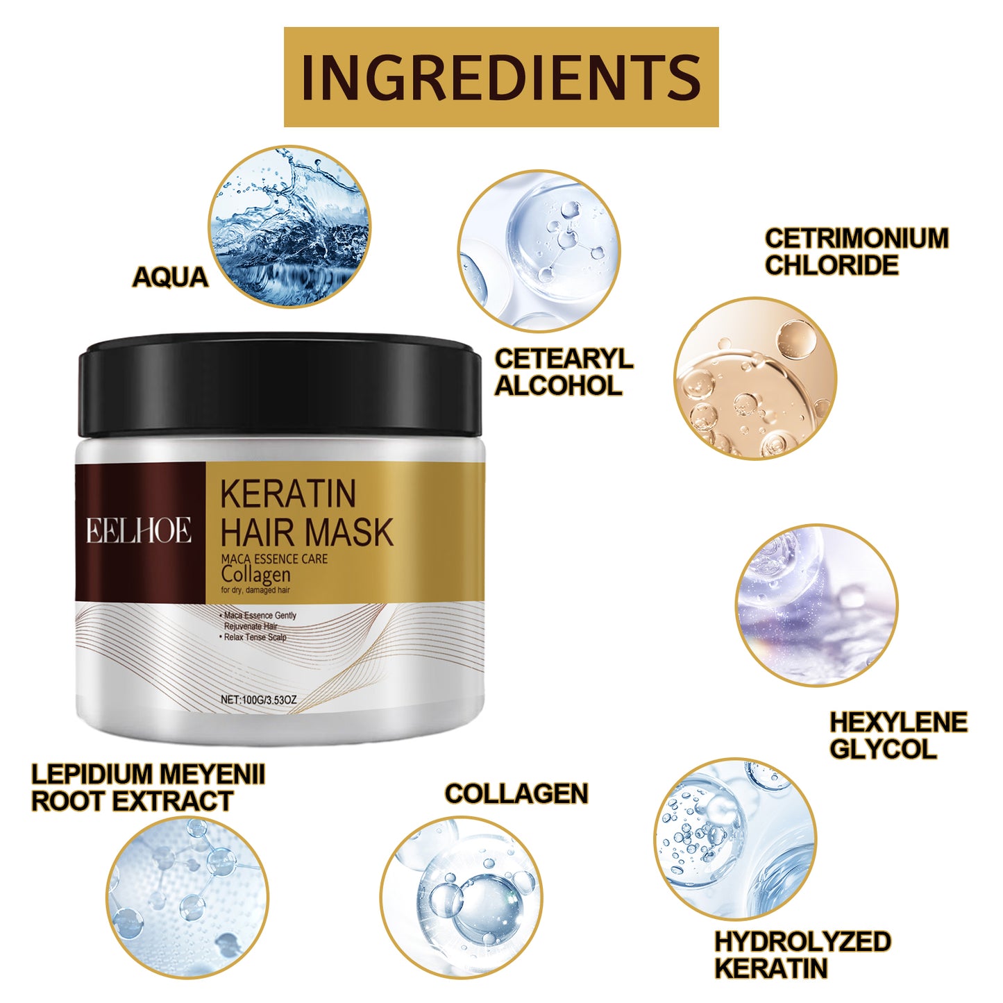 Deep Repair Moisturizing Hair Mask for Damaged and Dry Hair