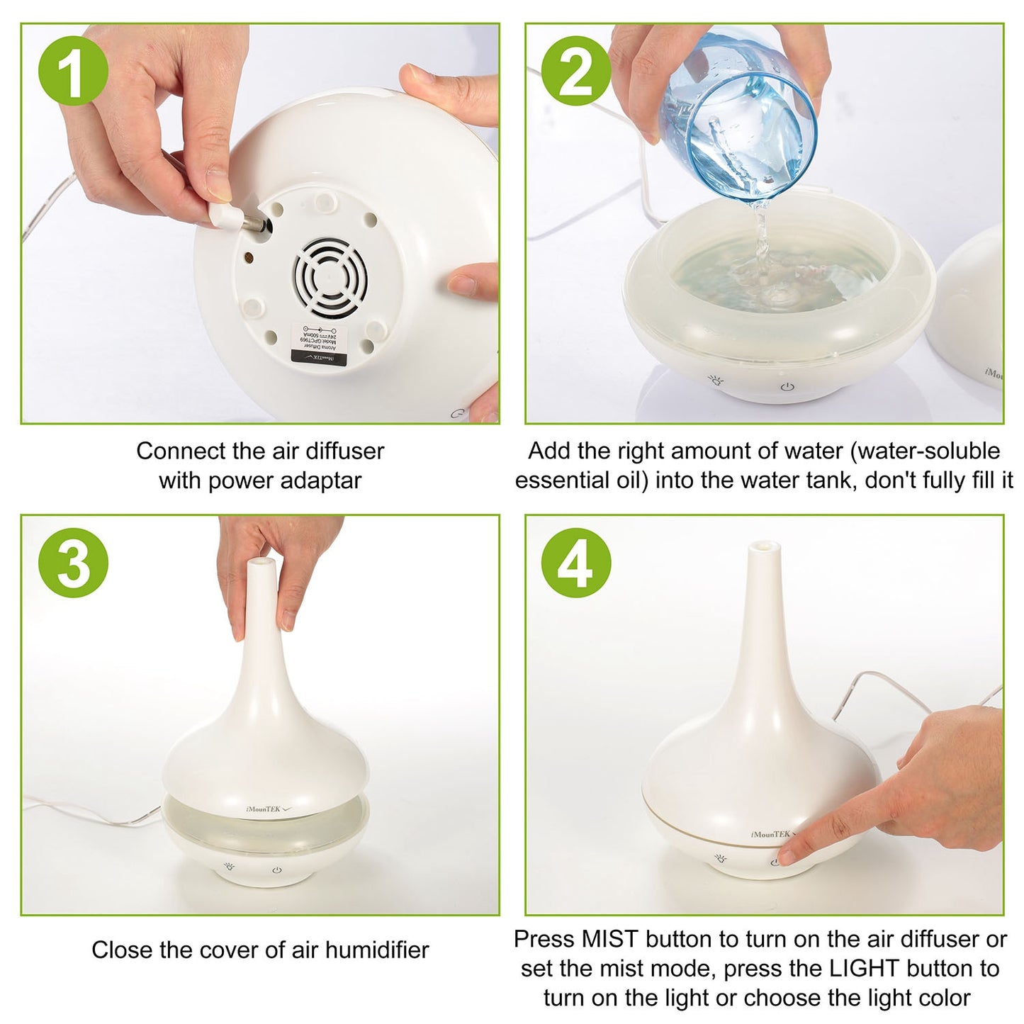 200ml Ultrasonic Essential Oil Diffuser with LED Lights
