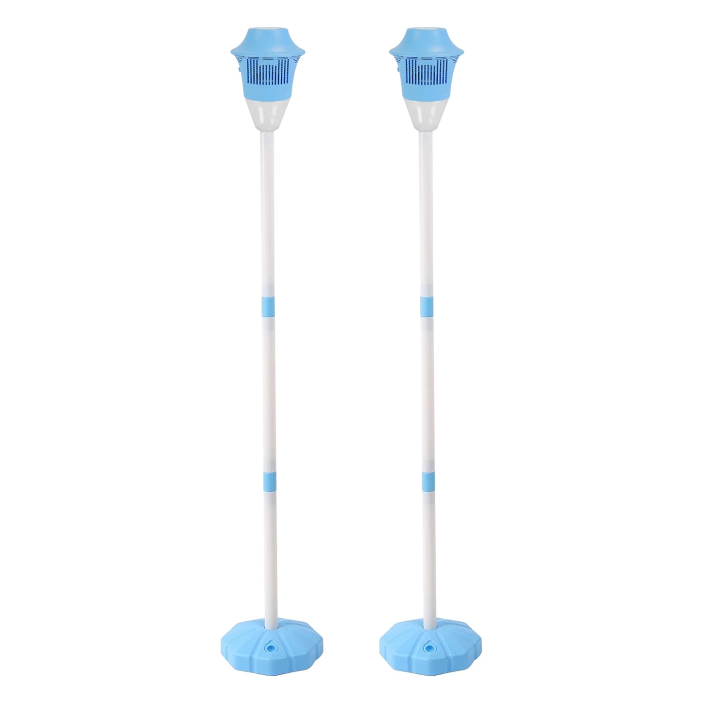 2-Pack 3-in-1 Rechargeable Bubble Machines with Colorful Lights & Music - Adjustable Height