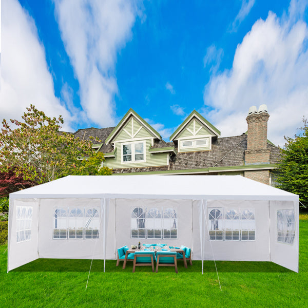 Outdoor Party Tent with Spiral Pipe Connection - White