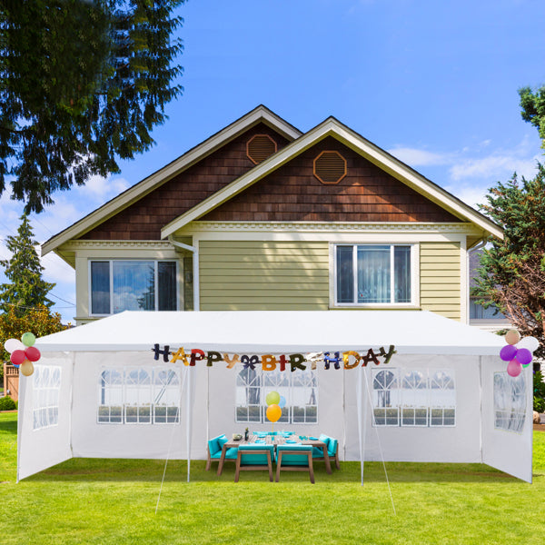 Outdoor Party Tent with Spiral Pipe Connection - White