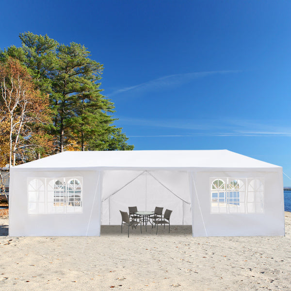 10'x30' Outdoor Party Tent with 8 Removable Sidewalls - White