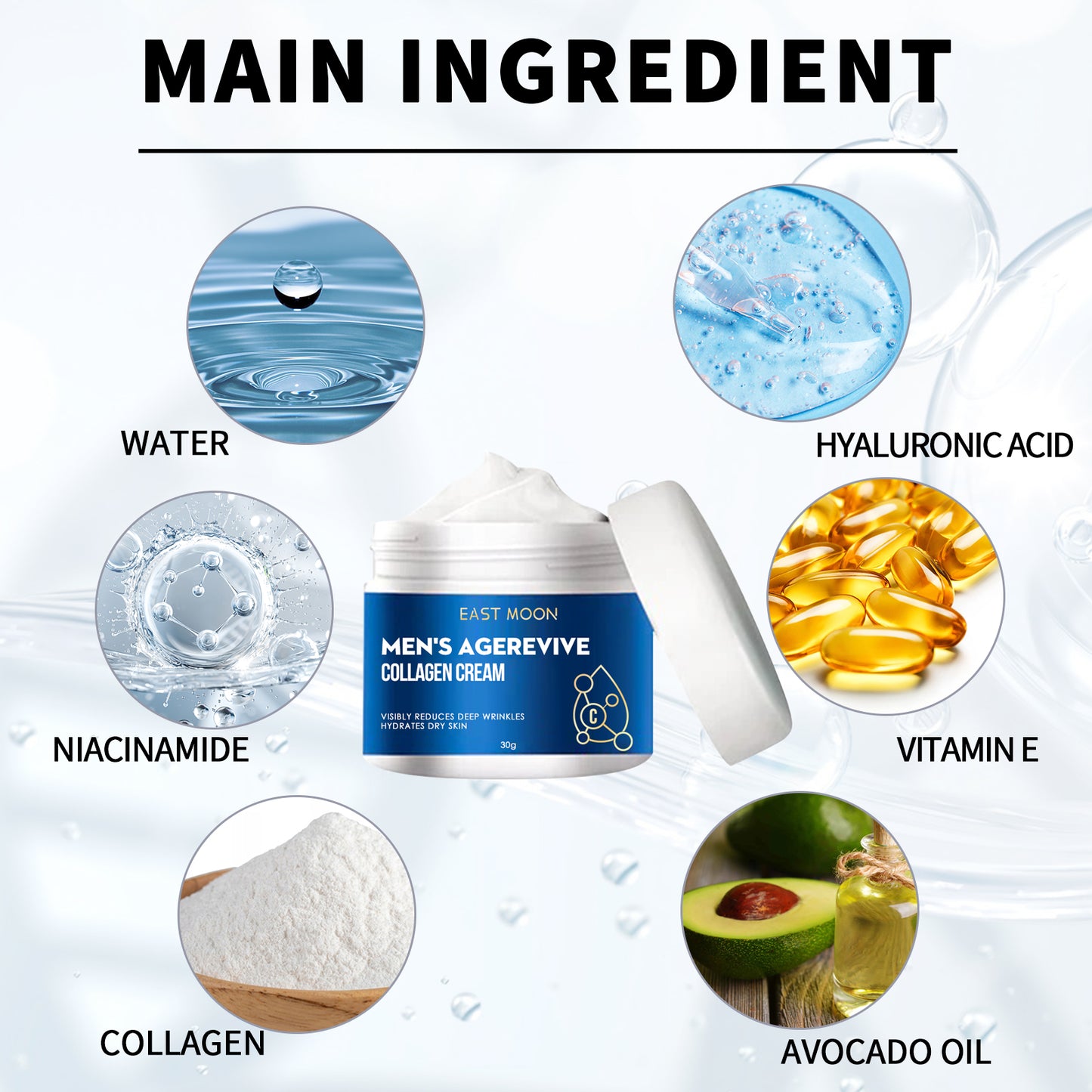 Collagen Anti-Aging Face Cream - Niacinamide & Hyaluronic Acid Moisturizer