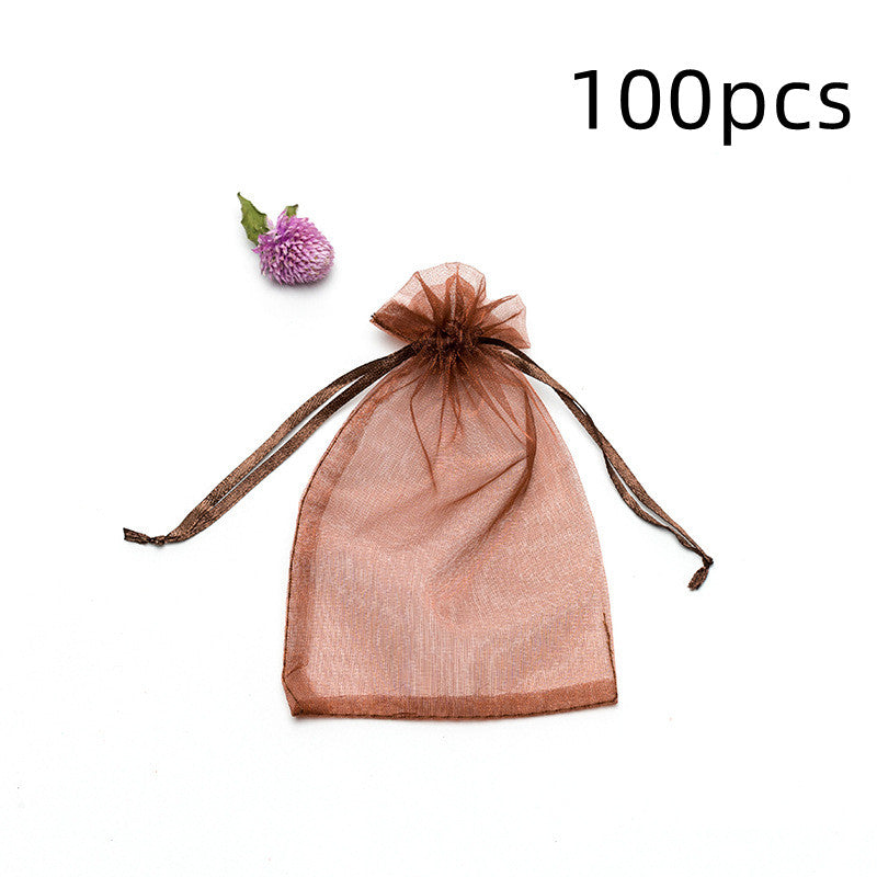 Jewelry Gift Bags 100PCS Drawstring Mesh Bags for Packaging and Storage
