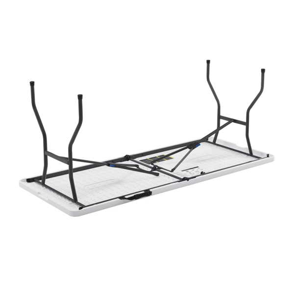 6-Foot Folding Plastic Table - Indoor & Outdoor Use, Easy Carry Handle