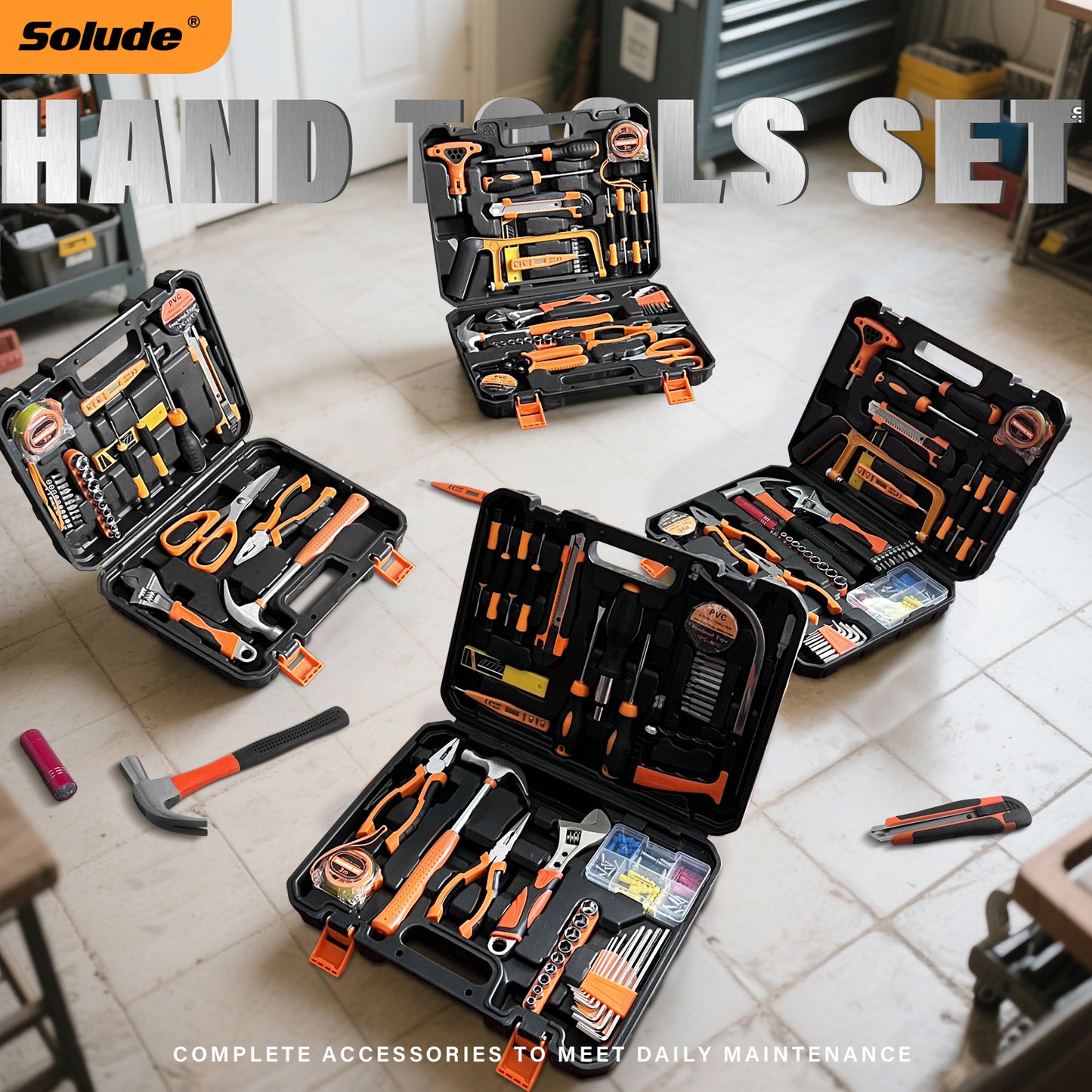 95 Piece Tool Set with Toolbox - Hand Tools, Wrench, Screwdriver & More