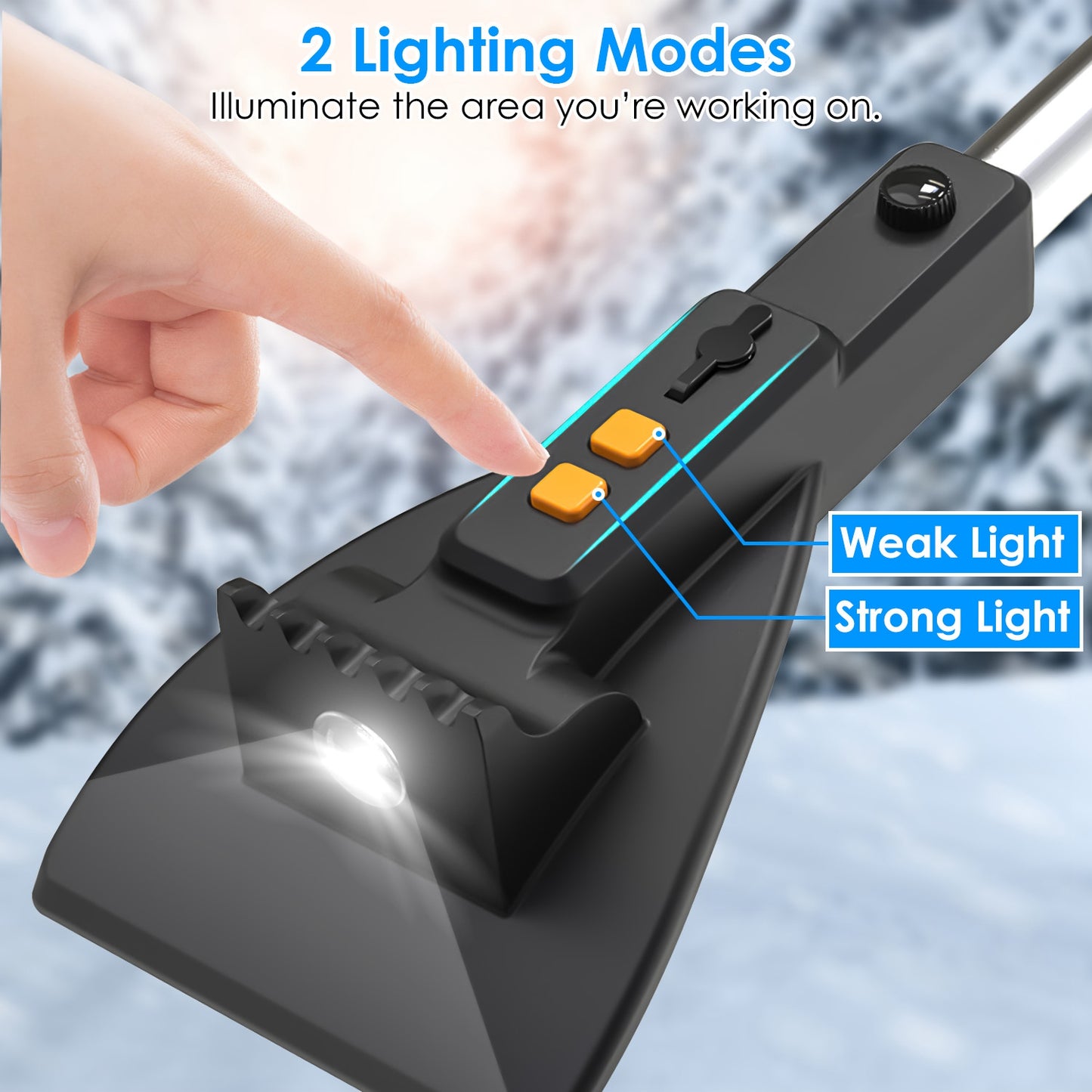 3 In 1 Car Snow Removal Tool with Lights - Telescopic Shovel & Ice Scraper
