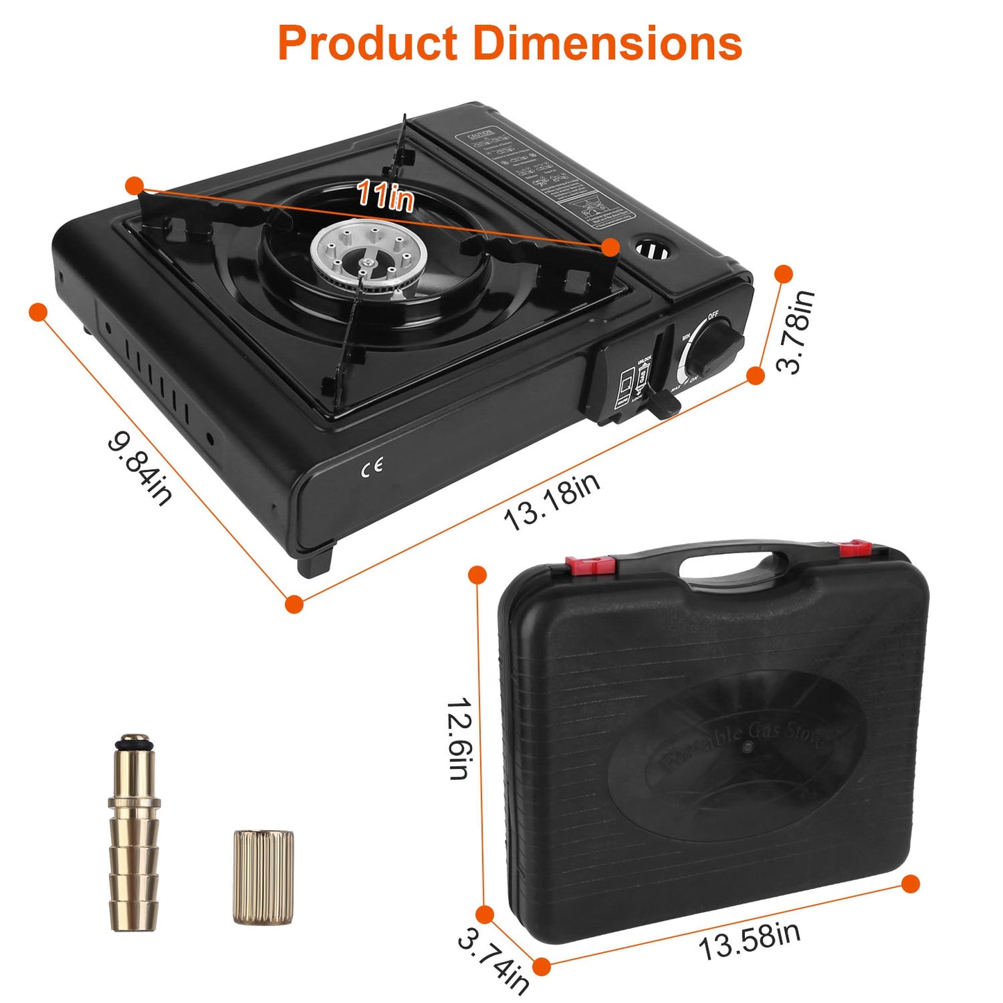 Portable Camping Stove - 3300W Dual Fuel Burner with Ignition