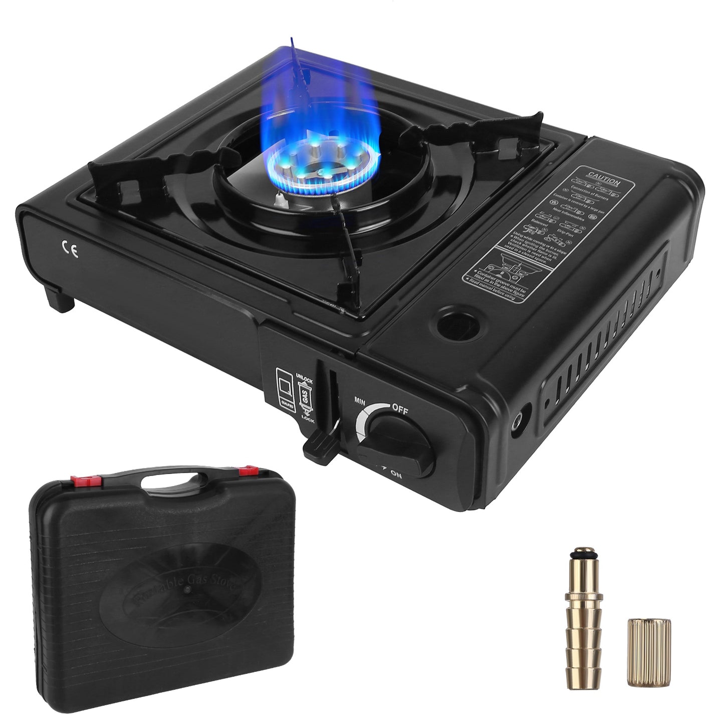 Portable Camping Stove - 3300W Dual Fuel Burner with Ignition