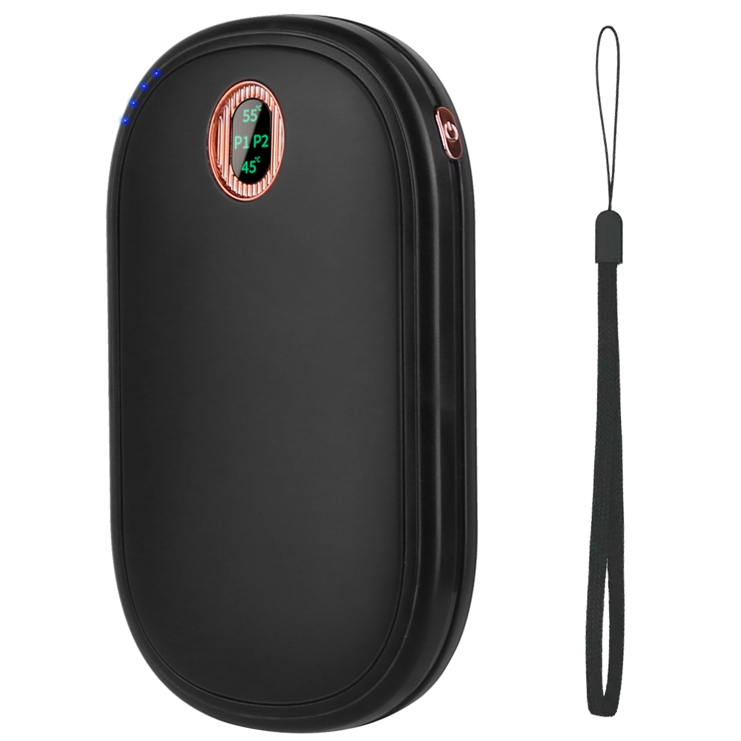Rechargeable Hand Warmer - Portable Power Bank with Digital Display