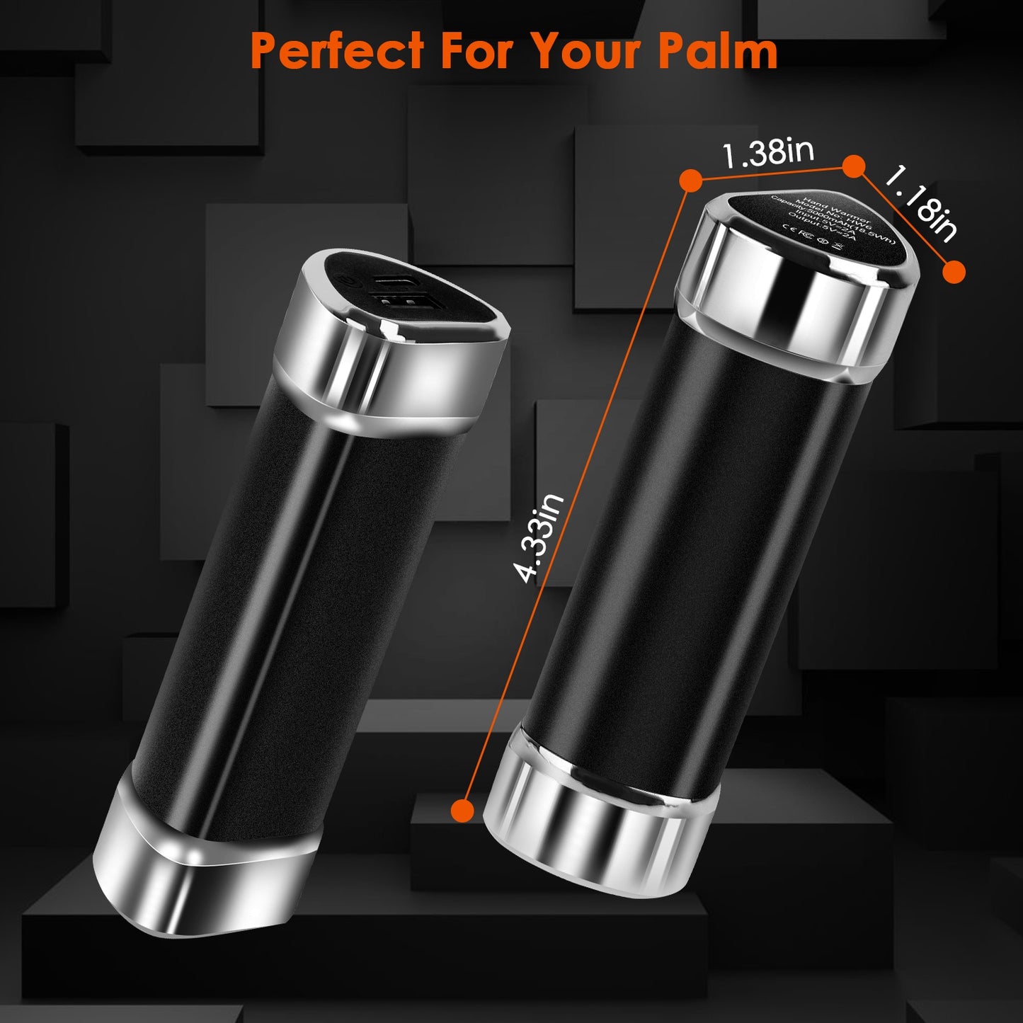 2-Pack Magnetic Hand Warmers & Power Bank with 3 Heating Levels
